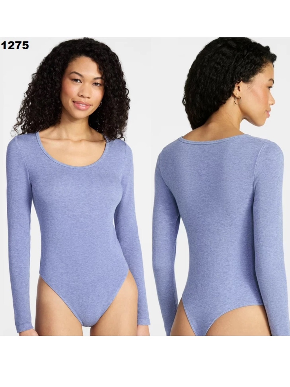 No Boundaries Seamless Scoop Neck Bodysuit with Long Sleeves, Women's XXL(20)